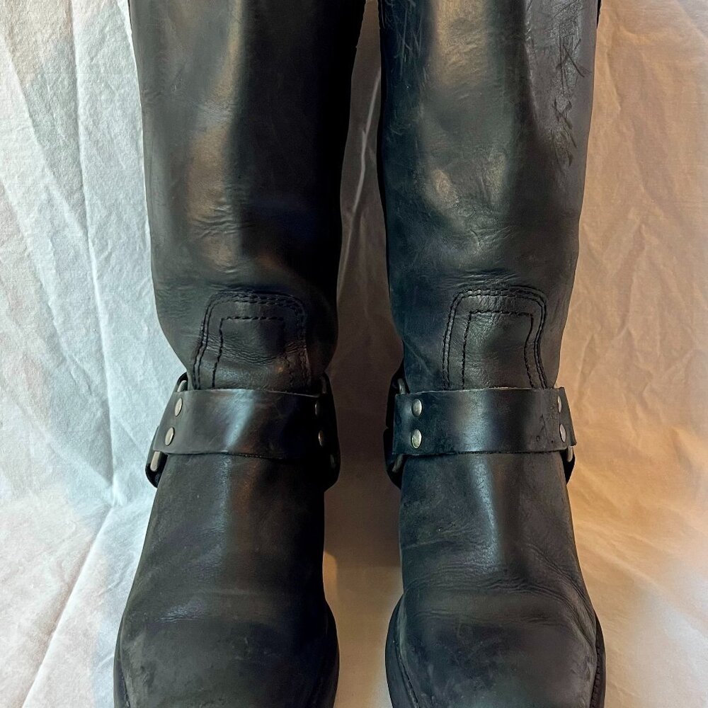 FRYE Harness 12R Iconic Women's Black Moto Boot size 7.5